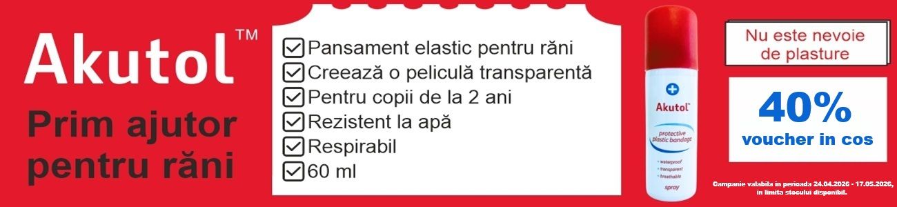 Akutol 40% Voucher in cos Aprilie-Mai