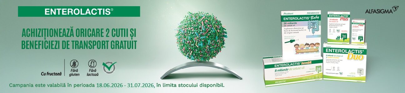 Alfasigma Enterolactis Transport Gratuit Iunie-Iulie