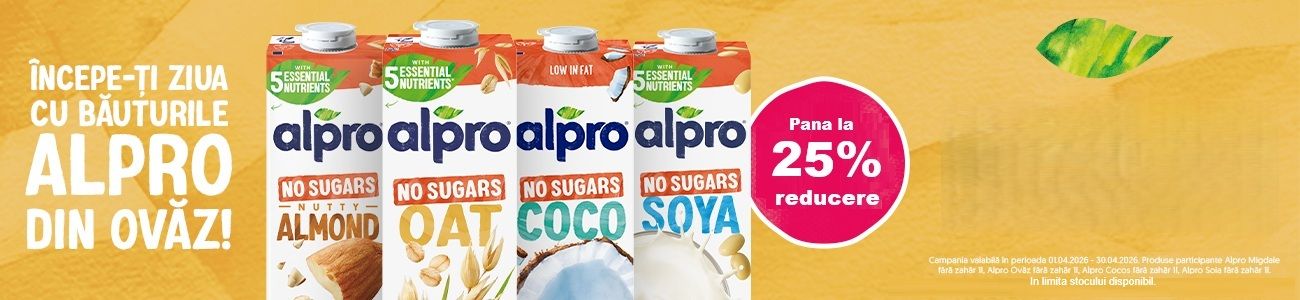 Alpro Pana la 25% Reducere Aprilie
