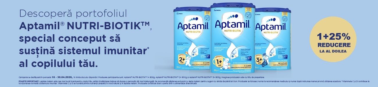 Aptamil 1+25% Reducere La Al Doilea Aprilie