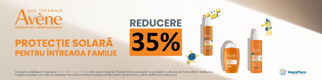 Avene 35% Reducere Iulie-August