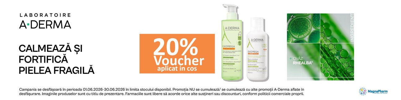 Avene Aderma 20% Voucher aplicat in cos Iunie