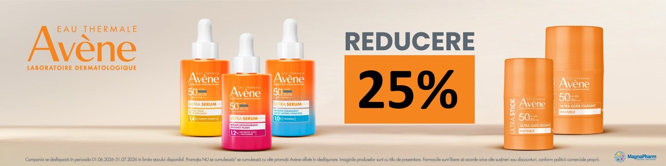 Avene Ultra 25% Reducere Iunie-Iulie