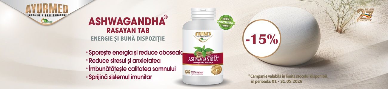 Ayurmed Ashwaganda 15% Reducere Mai