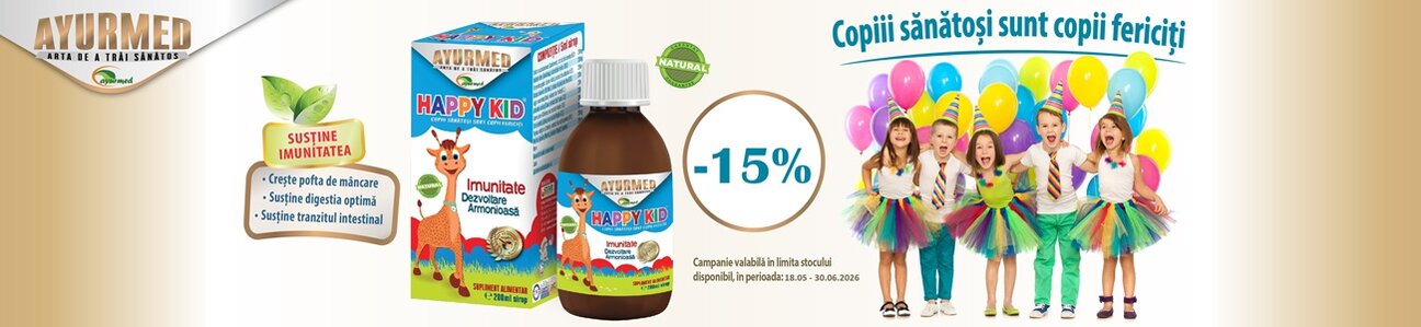 Ayurmed Happy Kid 15% Mai-Iunie