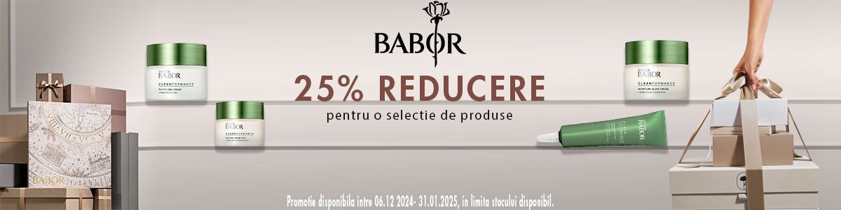 Babor 25% Reducere Decembrie-Ianuarie