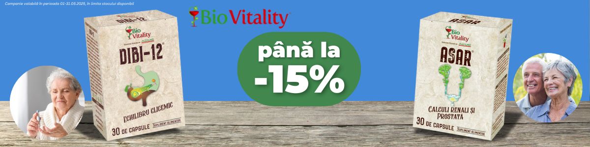 Bio Vitality Pana la 15% Reducere Mai