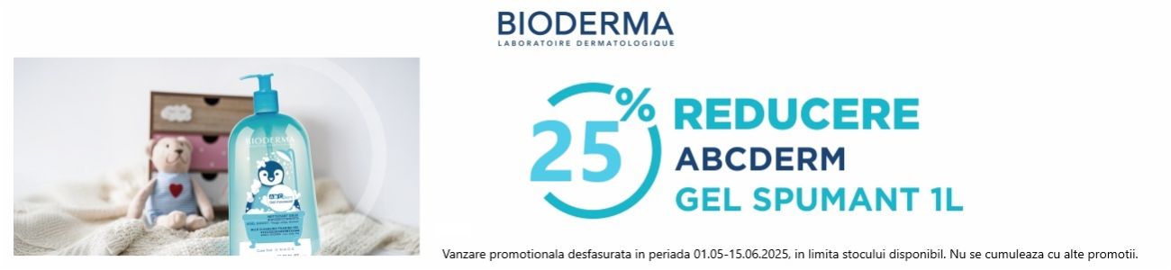 Bioderma ABCDerm 25% Reducere Mai