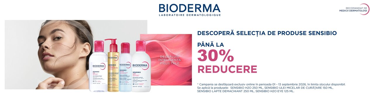 Bioderma Sensibio Pana la 30% Reducere 01.09-13.09 Exclusiv Online