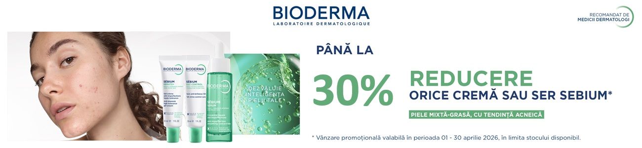 Bioderma Sebium Pana la 30% Reducere Aprilie
