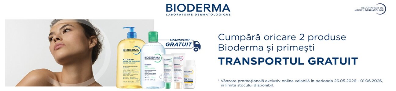 Bioderma Transport Gratuit Mai-Iunie