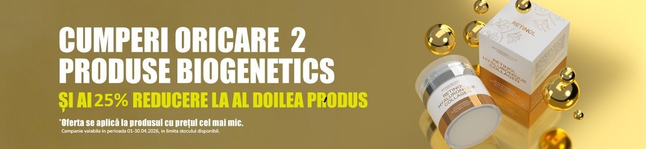 Biogenetics 1+25% Reducere la al 2-lea Aprilie