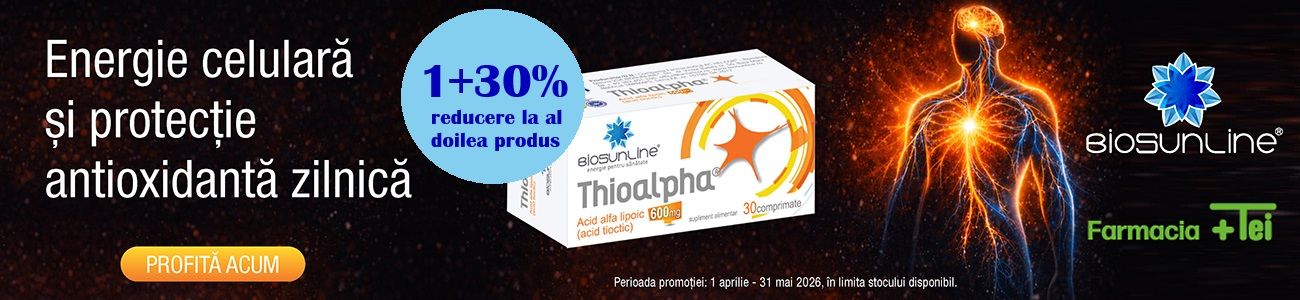 Biosunline Thioalpha Alfa Lipoic 1+30% Reducere La Al Doilea Aprilie-Mai