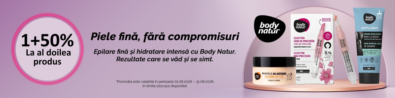 Body Natur 1+50% Reducere la al doilea August