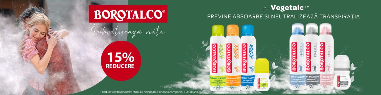 Borotalco 15% Reducere Mai