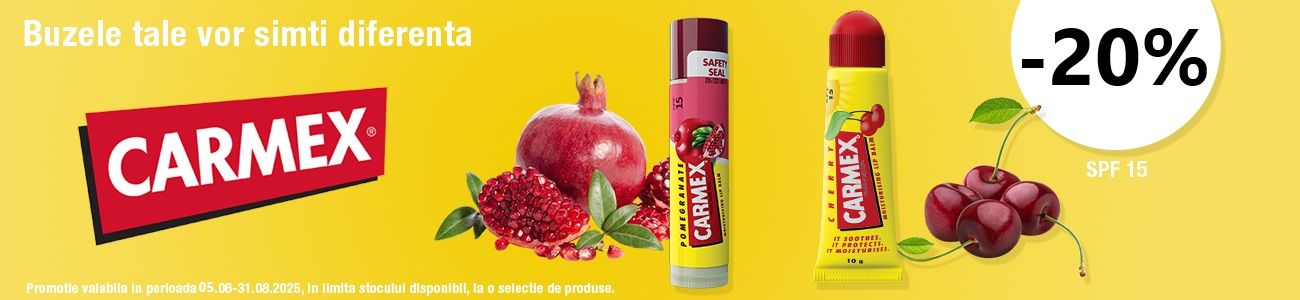 Carmex 20% Reducere Iunie-August