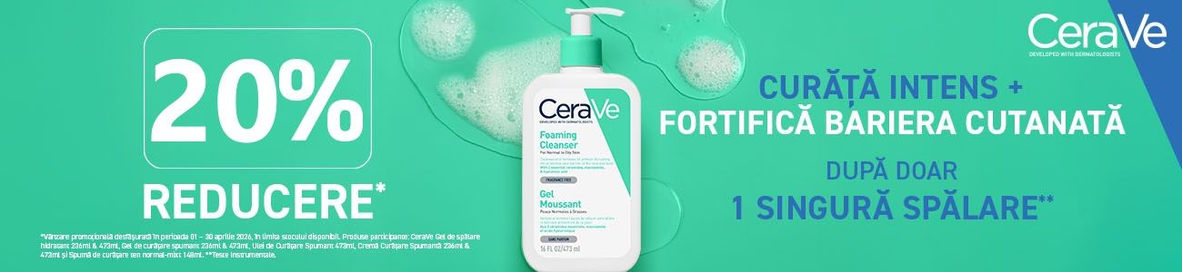 CeraVe 20% Reducere Aprilie