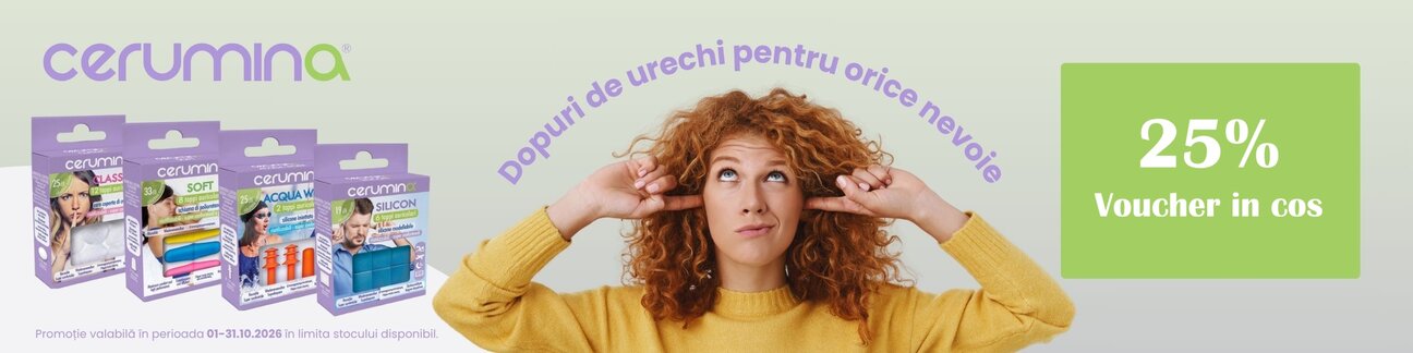 Cerumina 25% Voucher in cos Octombrie