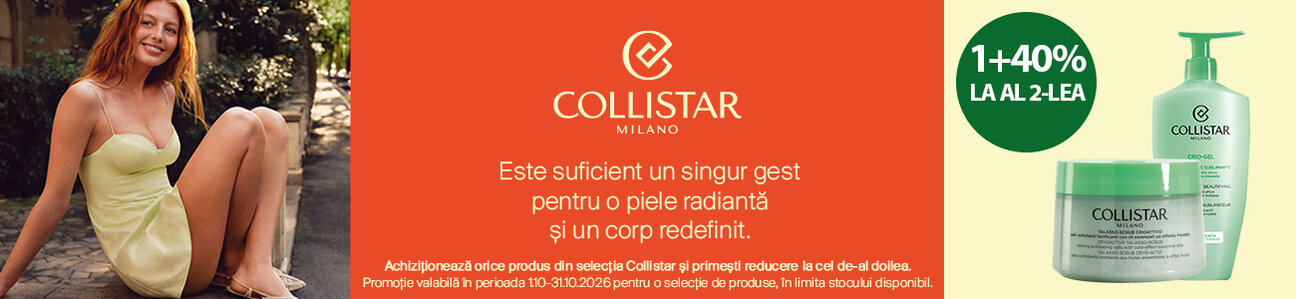 Collistar 1+40% Reducere la al doilea Octombrie