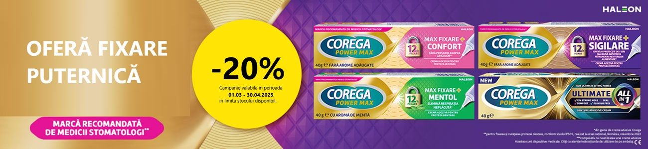 Corega 20% Reducere Martie-Aprilie