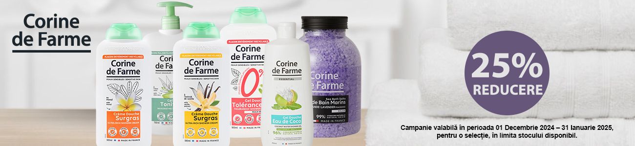 Corine de Farme 25% Reducere Decembrie-Ianuarie