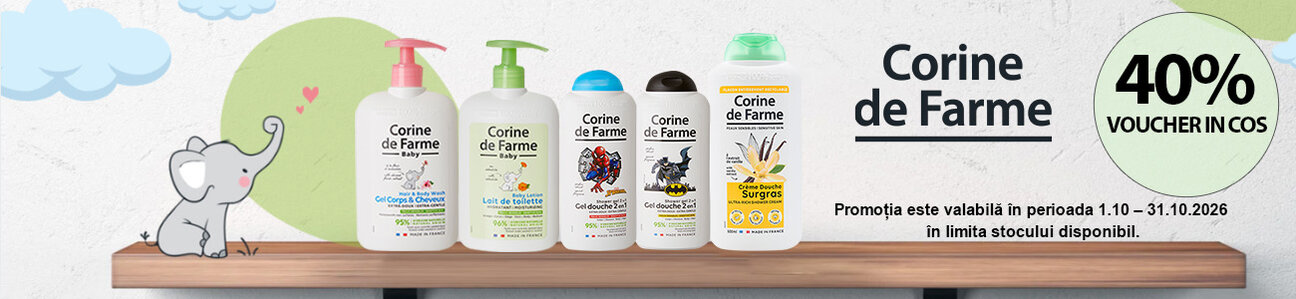 Corine De Farme 40% Voucher in cos Octombrie