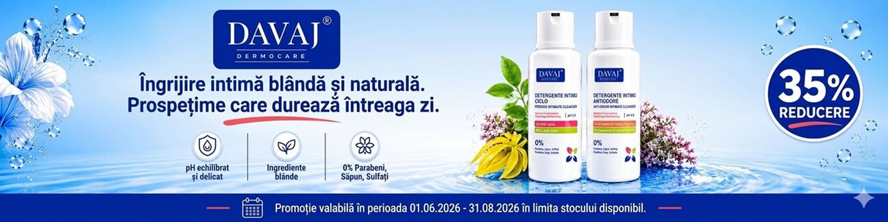 Davaj Dermocare 35% Reducere Iunie-August Exclusiv Online