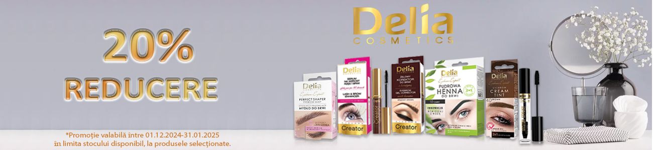 Delia Cosmetics 20% Reducere Decembrie-Ianuarie