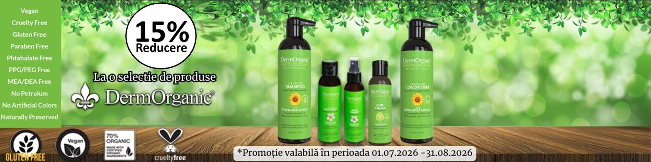 DermOrganic 15% Reducere Iulie-August