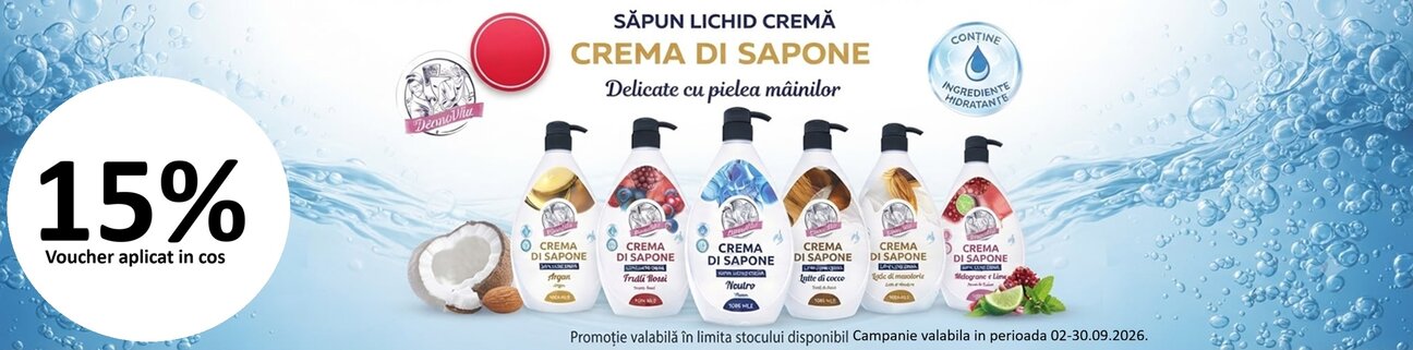 Dermovita 13% Voucher aplicat in cos Septembrie