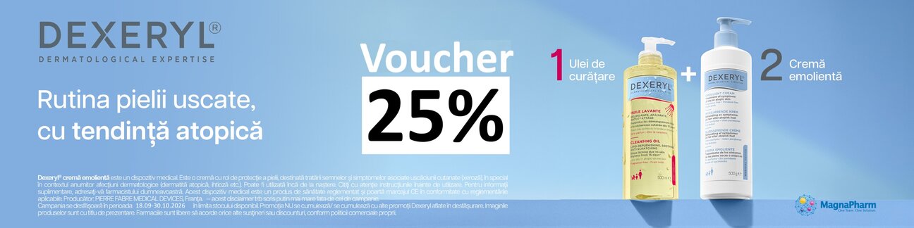 Dexeryl 25% Voucher aplicat in cos Septembrie-Octombrie