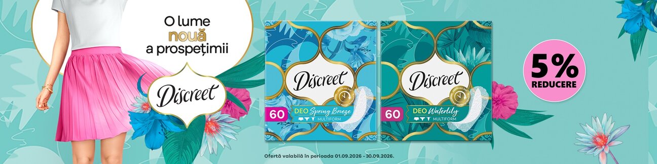 Discreet 5% Reducere Septembrie