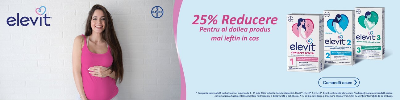 Elevit 1+25% Reducere la al doilea Iulie Exclusiv Online
