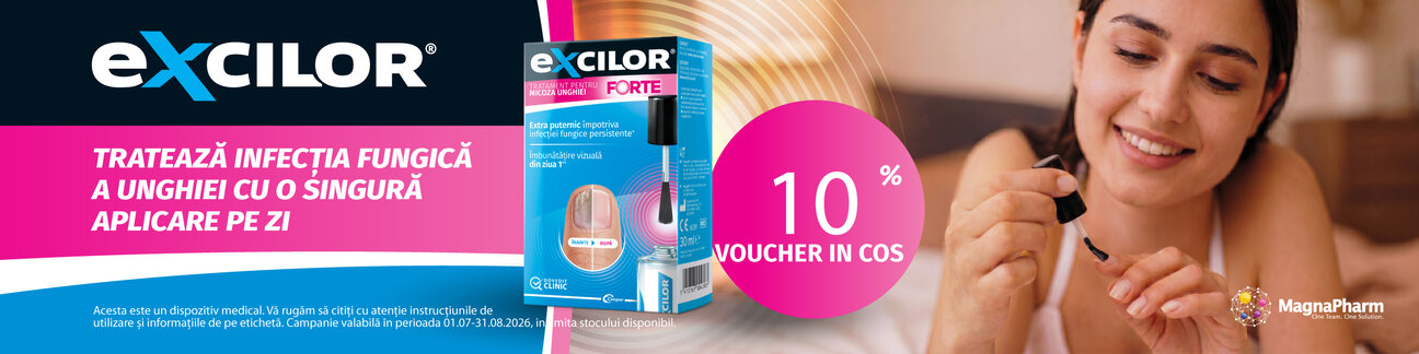 Excilor 10% Voucher in cos Iulie-August