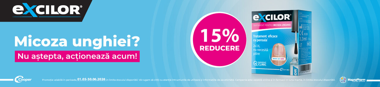 Excilor 15% Reducere Mai-Iunie