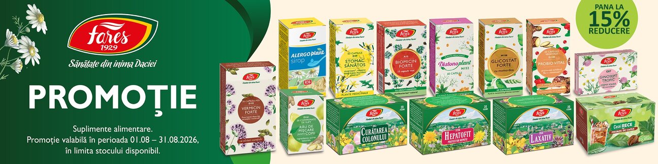 Fares Pana la 15% Reducere August