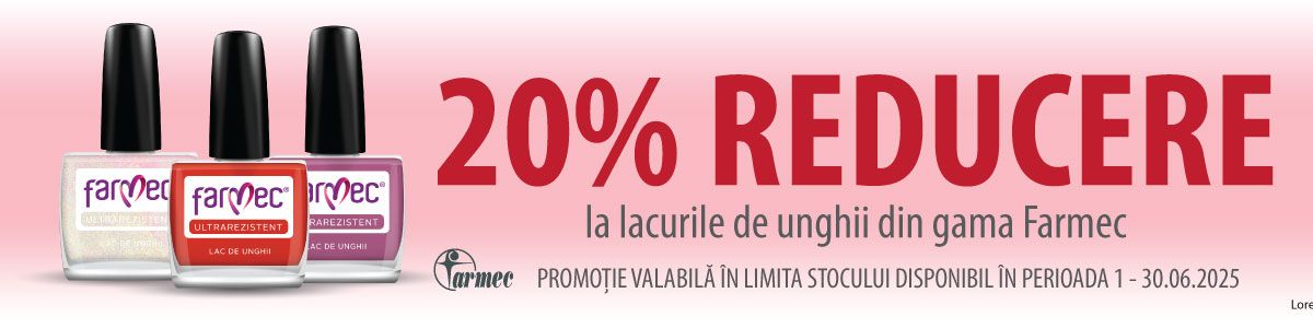 Farmec Lac De Unghii 20% Reducere Iuni