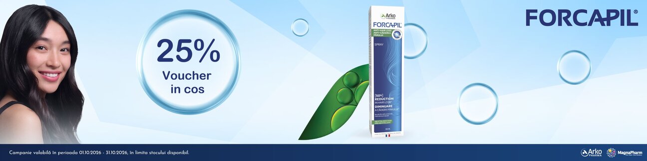 Forcapil 25% Voucher in cos Octombrie