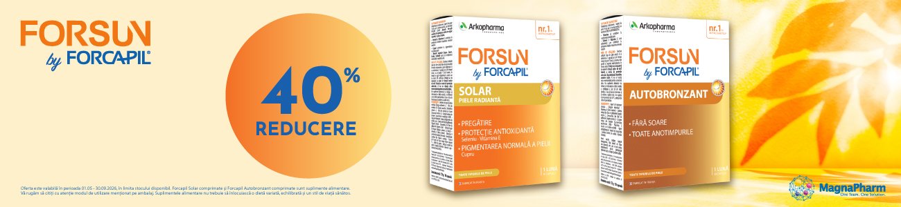 Forcapil Forsun 40% Reducere Mai-Septembrie