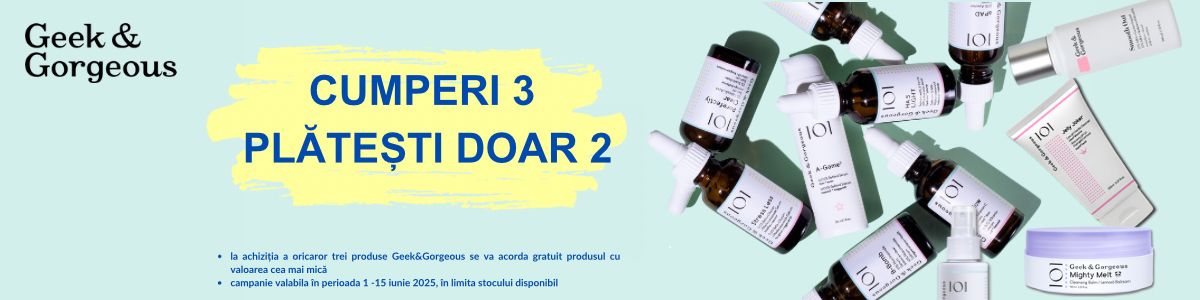 Geek&Gorgeous 3 la pret de 2 Zorii Reducerilor