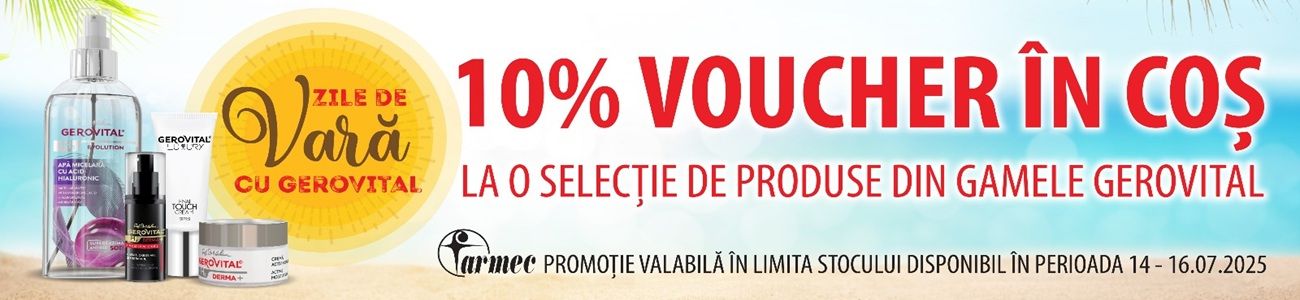 Gerovital Derma 10% Voucher Extra in cos Iulie Exclusiv Online