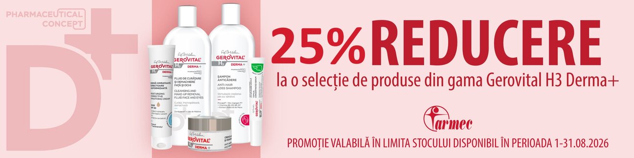 Gerovital GH3 Derma+ 25% Reducere August