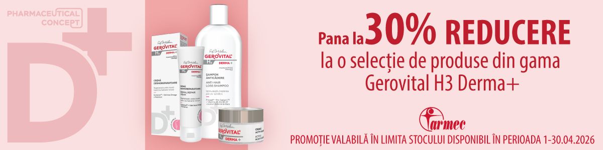 Gerovital GH3 Derma+ Pana la 30% Reducere Aprilie