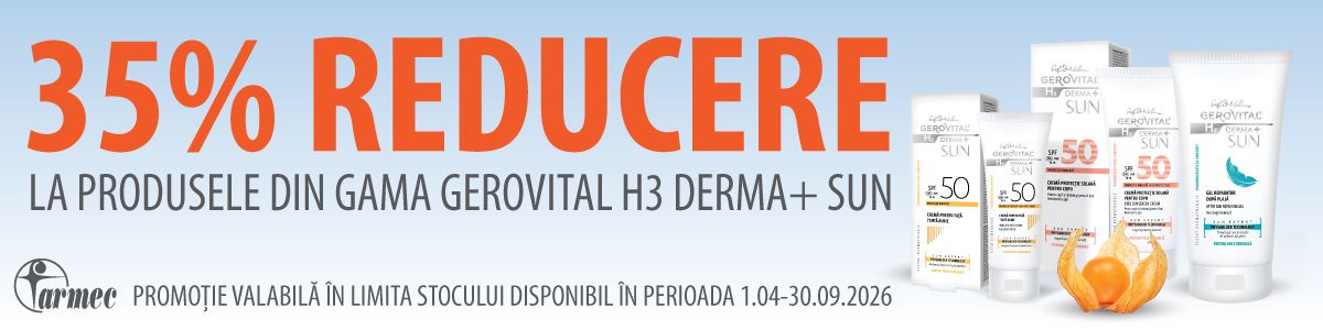Gerovital GH3 Derma+Sun 35% Reducere Aprilie-Septembrie