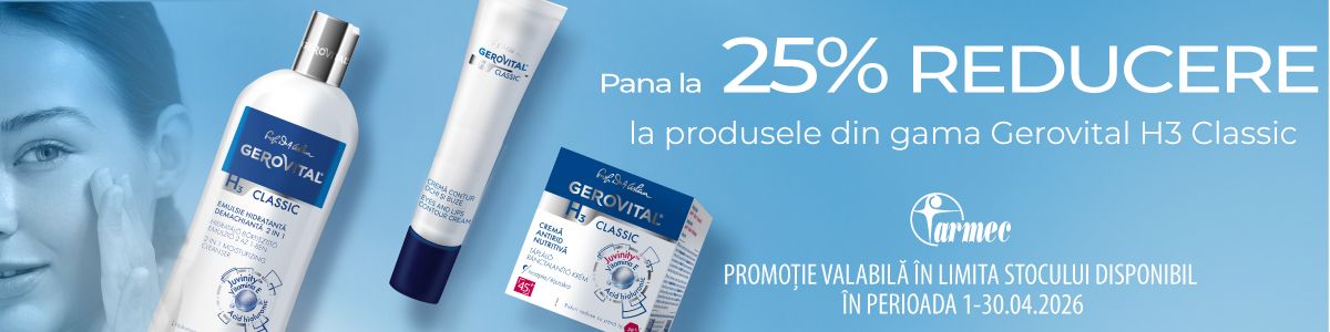 Gerovital H3 Classic Pana La 25% Reducere Aprilie
