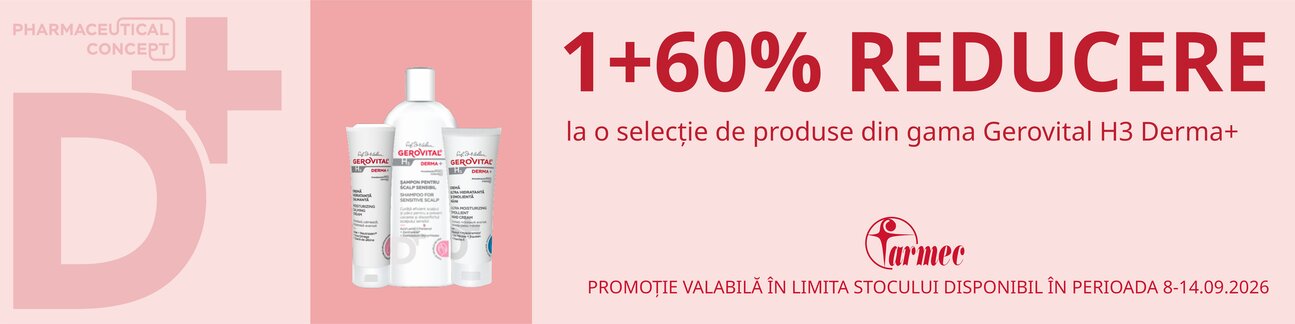 Gerovital H3 Derma+ 1+60% Reducere la al doilea Saptamana Dermatitei Atopice