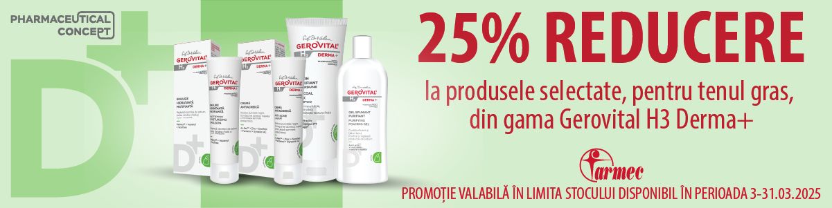 Gerovital H3 Derma+ 25% Reducere Martie