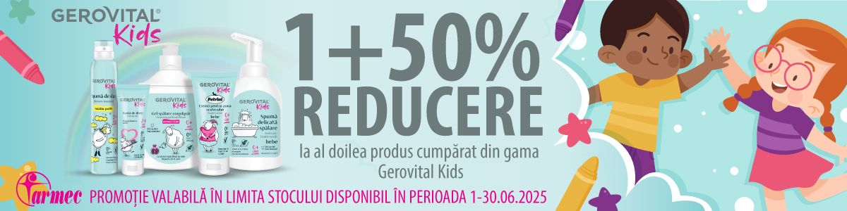 Gerovital Kids 1+50% Reducere la al 2-lea Iunie
