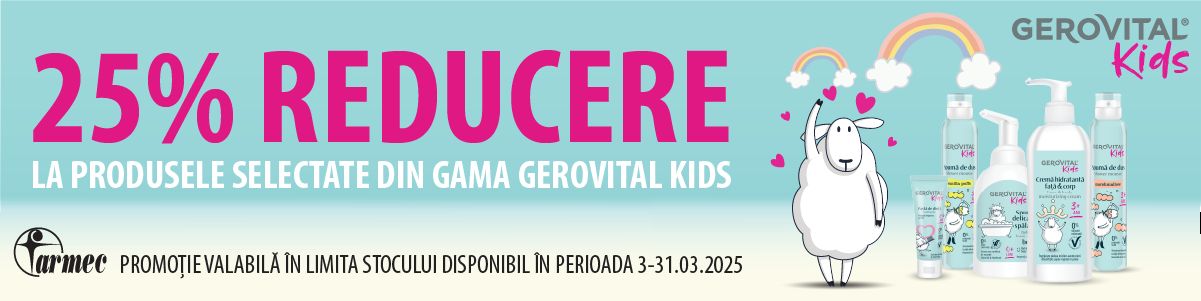 Gerovital Kids 25% Reducere Martie