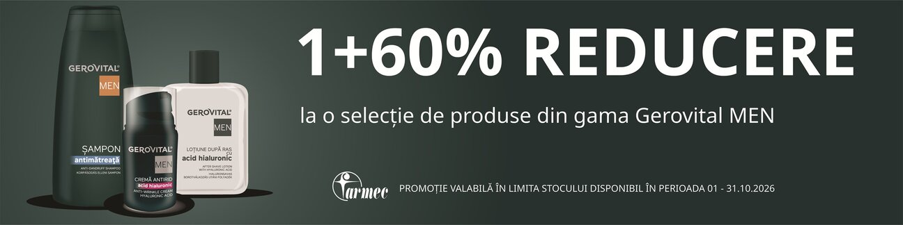 Gerovital Men 1+60% Reducere la al 2-lea Octombrie